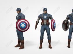 C4Dģ-ӳͶ[] Captain America my models Cin