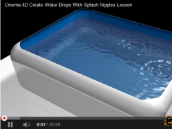 C4Dˮƽ̳Create Water Drops With Splash Ripples MAXON Cinema 4D