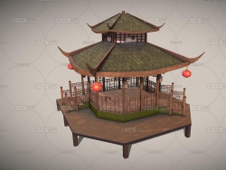 C4DйŴͤϢͤӹŽģ Chinese Traditional Pavilion