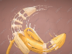 C4D+Blenderͨ㽶жοͨˮģ Vitamin bomb: The Banana bomb