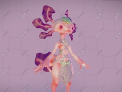 C4D+BLENDERعģ Axolotl Princess