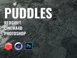 C4D+RedshiftˮӳʪȾ̳ Create Puddle using Photoshop