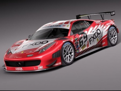 β˶C4Dģ Ferrari 458 GT3 Race Car 2014 3D model