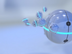 嶯 robotic sphere animation