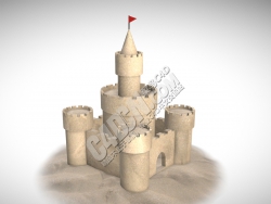 C4D沙雕城堡模型