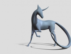 C4D艺术摆件装饰品马雕塑模型 Horse Sculpture