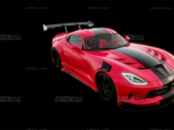C4Dܳغɫģ Supercar Viper Adrenaline Red edition