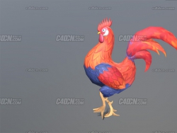 ֻͨͦع·C4DģͰ Handpainted Rooster