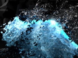 C4D+X-ParticlesӲٲˮ xpFluidFX Frozen Waterfall