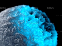C4DûȾ Cycles 4D Micropoly Displacement Blue Orb