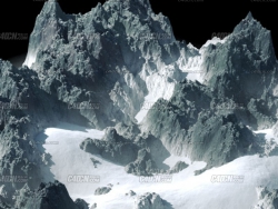 C4DѩɽȾ Cycles 4D Snow Covered Mountain