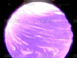 C4D+Blender紫色星球地外行星模型