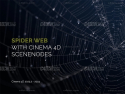 C4D场景节点生成蜘蛛网动力学模拟工程文件