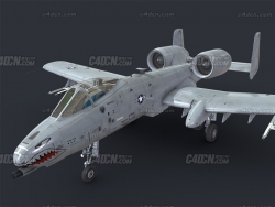 Blender飞机模型 A-10 雷电II型