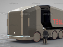 特斯拉板概念运输卡车模型 Tesla Semi Concept