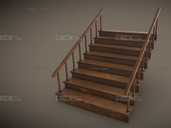 ľ¥ģ Wood Stair 3D Model