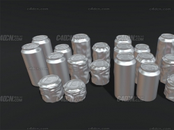 Blender踩扁汽水罐易拉罐模型 Soda Cans 3D pack