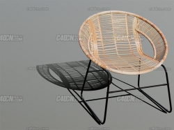 ͶӼҾģ Wicker Chair Low Poly