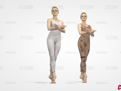 C4D优雅芭蕾舞女子舞蹈中年女性人物模型