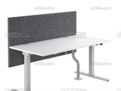 İ칫C4Dģ office desk with cable chain
