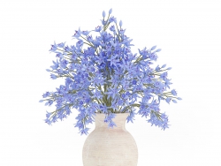 C4Dմɻƿɫģ Blue Flowers in Ceramic Vase