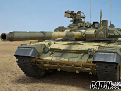 T-90 ̹ģͣ OBJ MAX C4Dģ